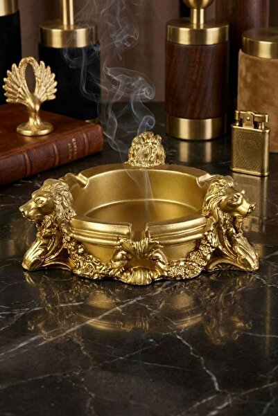 Evene Küllük Altın Kül Tablası Dekoratif Küllük Model 7