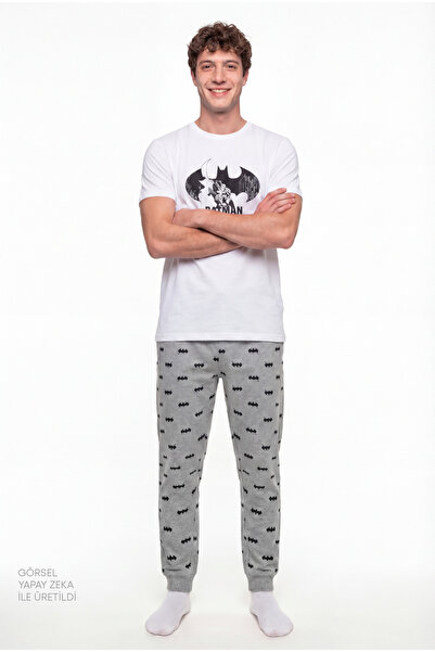 Penti Men's Colorful Lic-Batman Pajama Set