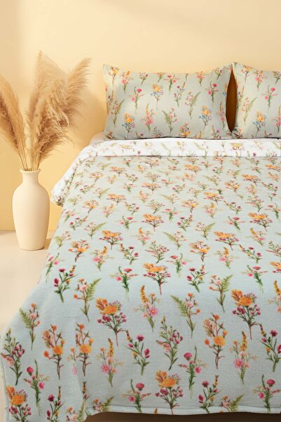 Rivaİstanbul بطانية بيجونفيل المخملية المزدوجة