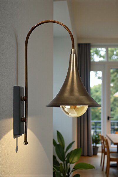 Bamyum Lyon Eskitme Aplik Duvar Lambası Modern Otel Cafe Restoran Yatak Odası...