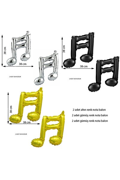 partidolu Retro Disco Music Note Sign Music Themed Black Gold Silver Color Fo...