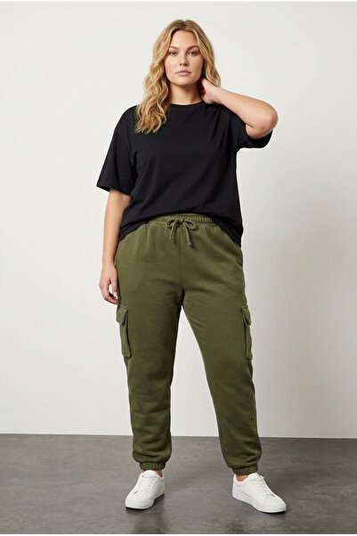 Stil Diva Pantaloni cu picior elastic în talie mare cu detaliu la buzunar Car...