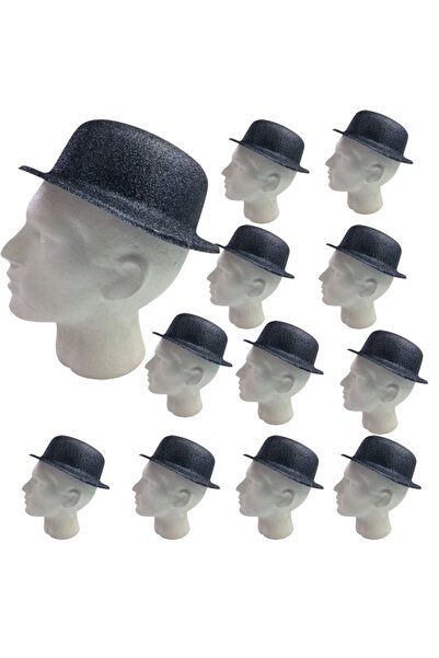 partidolu Чорний колір Кругла пластикова партійна шапка з блискітками для дор...