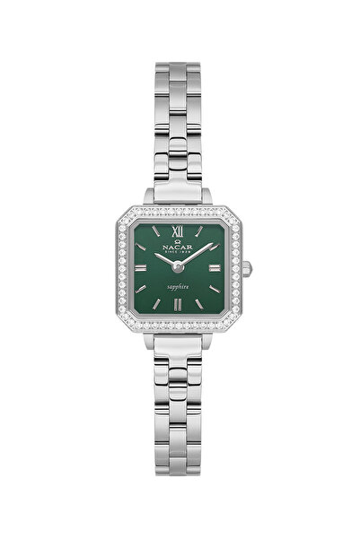 Nacar Sapphire Glass Silver - Green Women's Watch Nc08-39430759-Anms