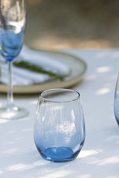 Rakle Blue 350 Cc Larc Set of 4 Water Glasses