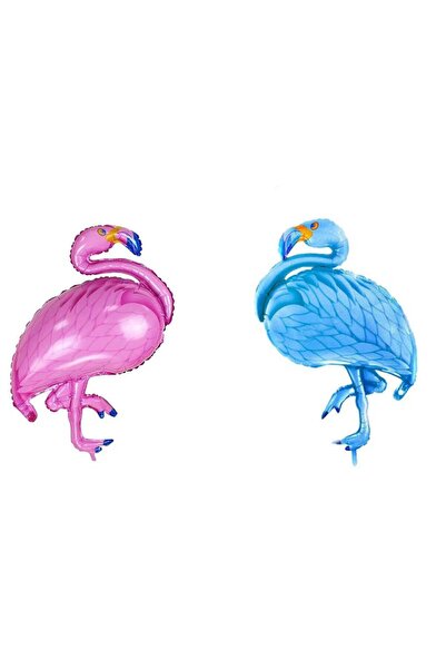 partidolu بالون فويل فلامينجو تروبيكال هاوايان سوبر شيب 110 سم لون أزرق ووردي...