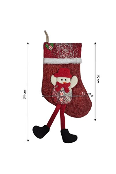 partidolu جوارب هدايا عيد الميلاد عالية الجودة مصنوعة من قماش الجوت مع شكل رج...