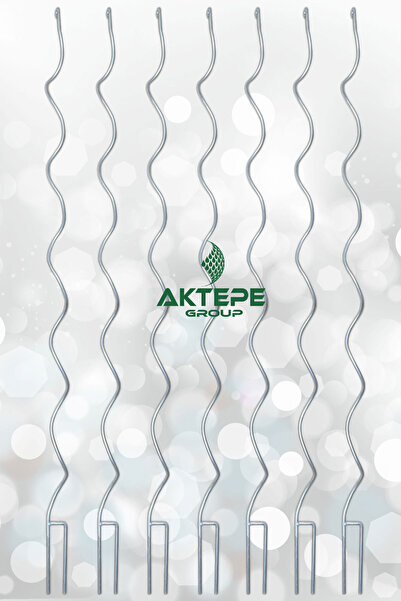 AKTEPE Group Bitki Teli 20 Adet 150 Cm Metal Spiral Bitki Çubuğu Bitki Bağlama Destek Teli Sebze Ve Çiçek Teli