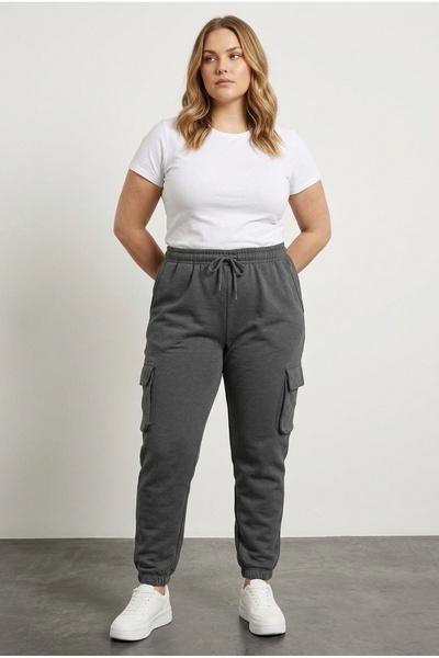 Stil Diva Pantaloni cu buzunare Cargo pantaloni jogger cu bumbac buzunare, mă...