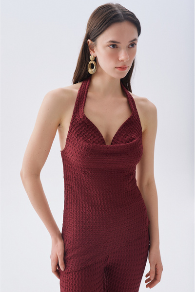 Mudo Halter Neck Asymmetric Sleeveless Blouse