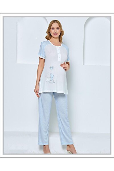 FLZ Pregnancy Embroidered Detail Paddy Set for Pregnant Women Breastfeeding H...