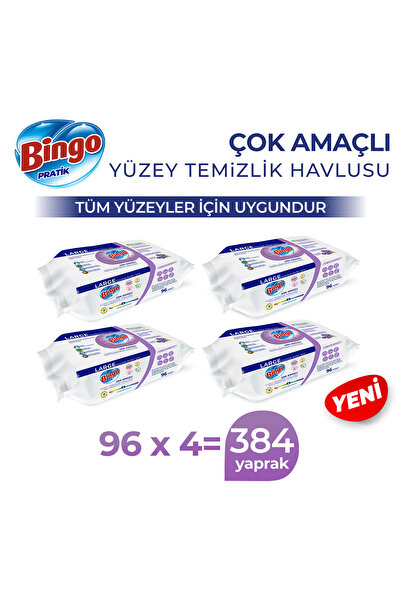 Bingo Yüzey Temizlik Havlusu Large Lavanta 96x4 (384 YAPRAK)