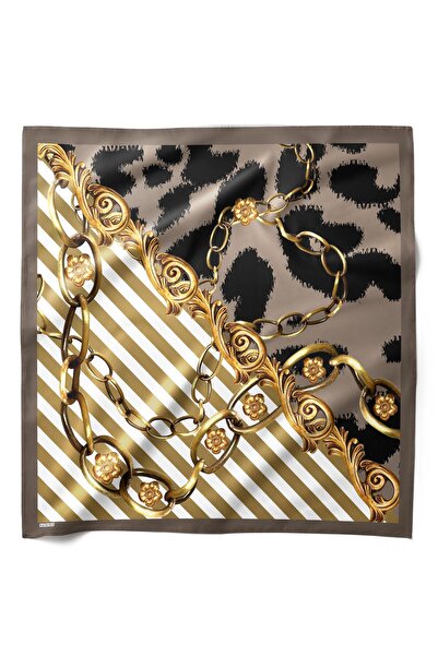 HAWWA وشاح باندانا ذهبي منقوش من هوكوم