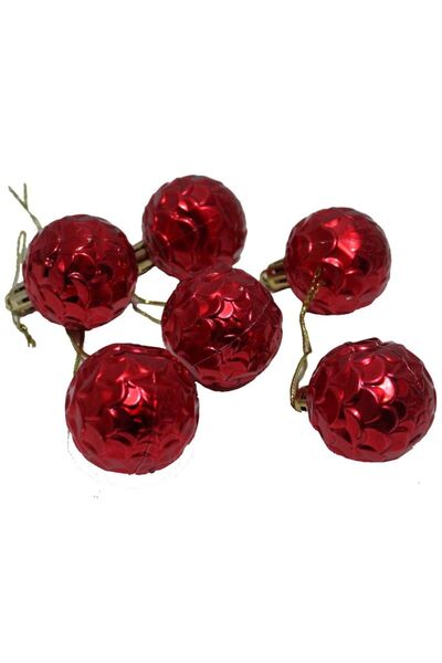 partidolu Ornament pentru Pom de Anul Nou Fagure 6 Bucăți 4 cm Roșu