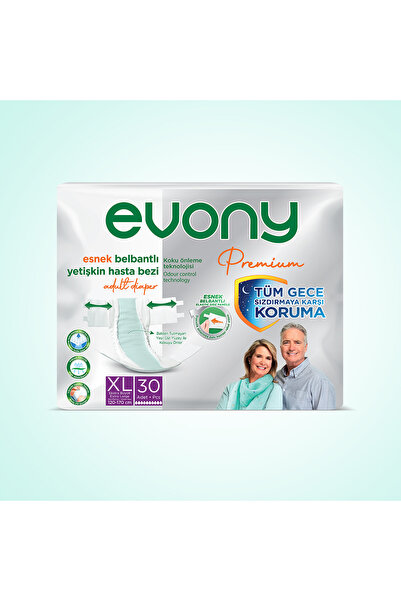 Evony حفاضات فاخرة للكبار مقاس X-Large 30 قطعة