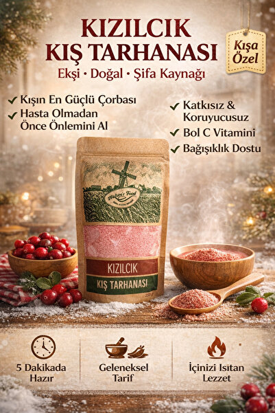 NATURES FOOD Kızılcık Kış Tarhanası 250g – Katkısız, Koruyucusuz, Doğal Bağış...
