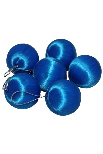 partidolu Minge Cici de Anul Nou cu Snur Luminos 6 Buc 3,5 cm Albastru