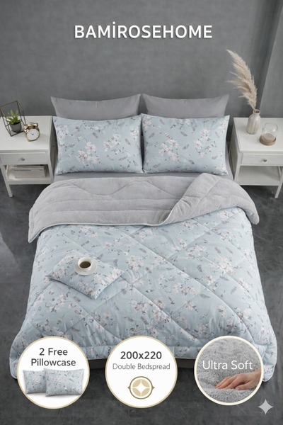 BAMİROSE ДІАМОНД ЛЮКС ВЕЛЛСОФТ ДВОМІСНИЙ ДВОСТОРОННІЙ КОВДРА + НАВОЛОЧКА, СОН...