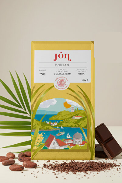 jön Doksan Premium Bitter Çikolata, %90 Kakao, Peru, Orta Kavurma, 56 gr