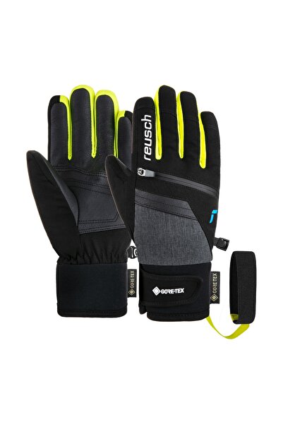 Reusch Manusi Schi Copii Travis Gore-Tex Junior Black-Black Melange-Safety Ye...