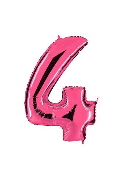 Pandoli بالون بارتيديو 4 أرقام مقاس 100 سم وردي