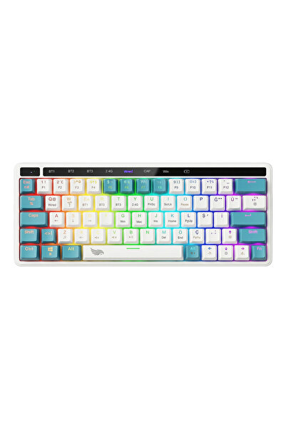 gameagle Airsync Kablosuz + Bluetooth + 2.4G + Kablolu TR Layout RGB Mekanik ...