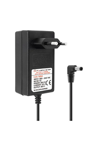 Herz 16.8 Volt - 2 Amper - 33.6 Watt 5.5*2.5 Mm L Uçlu Şarjlı Matkap Adaptörü
