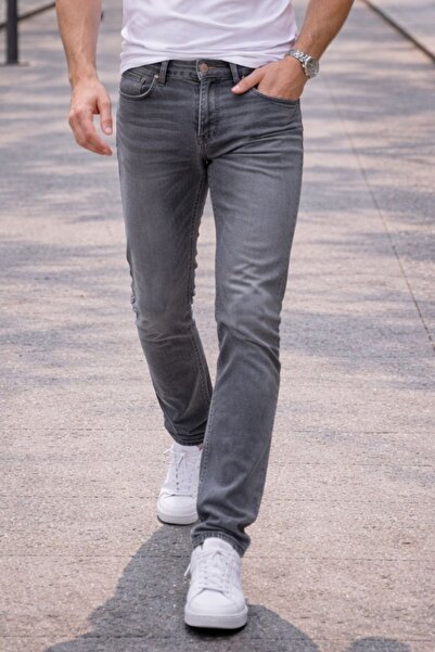 CEDY DENIM Slim Fit Jean Joe Talie obișnuită Blugi elastici slim fit C304-gri...