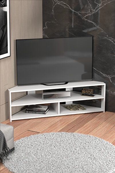 GOLDFALEZ Tv Sehpası Köşe Tv Ünitesi Ceviz