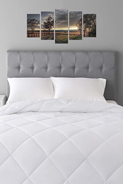 NANOSOFT Біла двоспальна ковдра 195x215