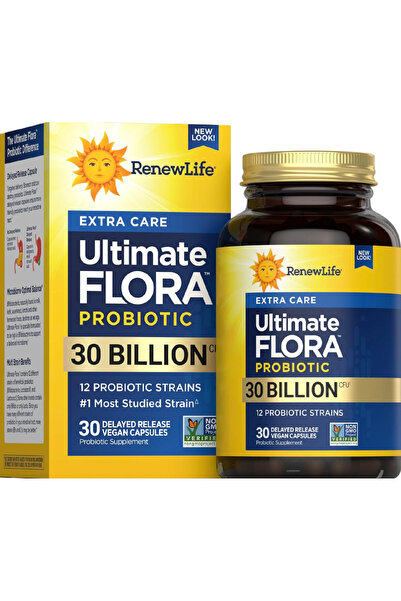 Renew Life Extra Care Ultimate Flora Probiotic , 30 Billion CFU, 30 Delayed R...