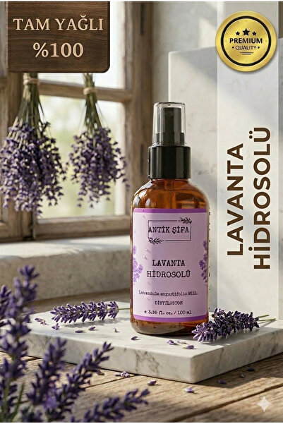 Antik Şifa Lavanta Suyu - %100 Seyreltilmemiş, Doğal Lavanta Hidrosolü (100 ML)