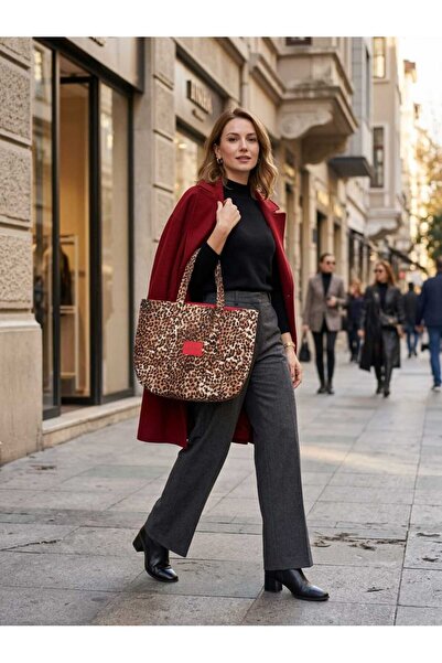 Goshıkı كيبا - طبعة الفهد حذاء كاجوال نسائي يومي بتصميم كليكس حقيبة si