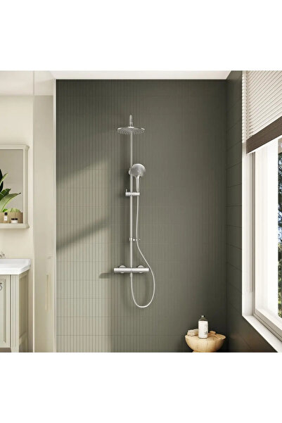 Artema Aquaheat Joy 200 A47200 Termostatik Duş Sistemi, Krom