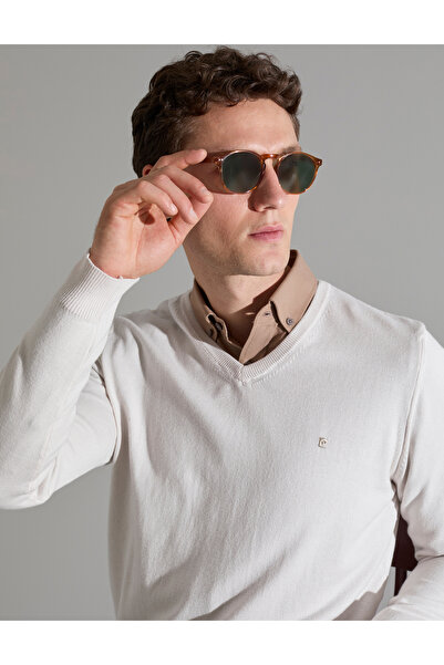 Pierre Cardin Taş Slim Fit V-Neck Basic Knitwear Sweater 50314190-Vr049