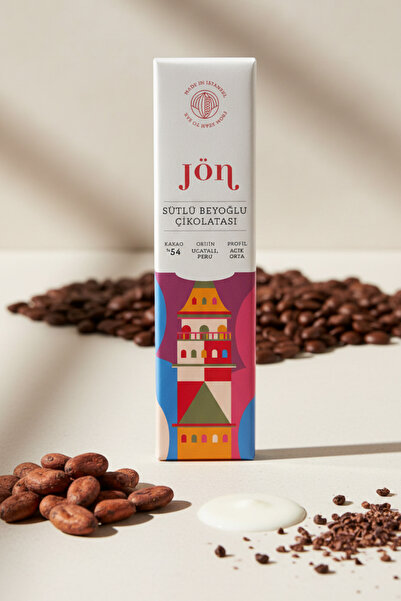 jön Sütlü Beyoğlu Çikolatası, %54 Kakao, Açık- Orta Kavurma, 44 gr
