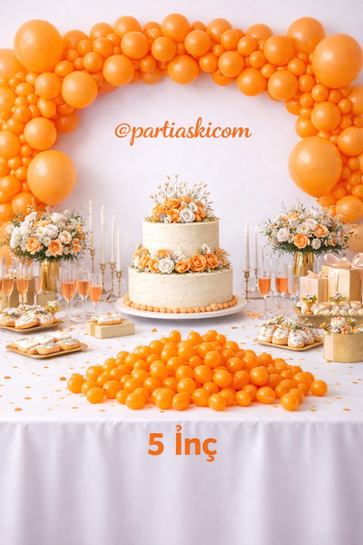 PARTİ AŞKI 5 Inç Minik Lateks Balon 12,5 Cm - 20 Adet Doğum Günü Parti Balonu...