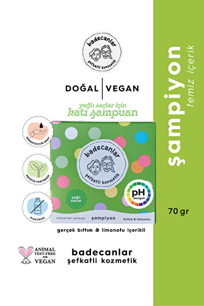 Badecanlar Şefkatli Kozmetik Yağlı Saçlar Için Bıttım Ve Limon Otu Içeren Doğ...