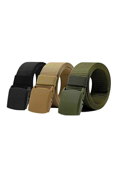 Polis Sepeti Kilitli Plastik Tokalı Taktik Kemer Seti 3 Renk