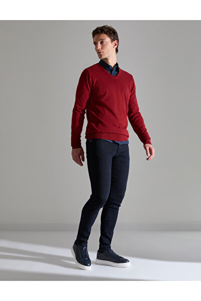 Pierre Cardin Kiretil Slim Fit V-Neck Basic Knitwear Sweater 50314190-Vr031