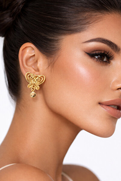 Jack Ferrero ÇELİK ALTIN KAPLAMA ZİRKON TAŞLI VİP KÜPE