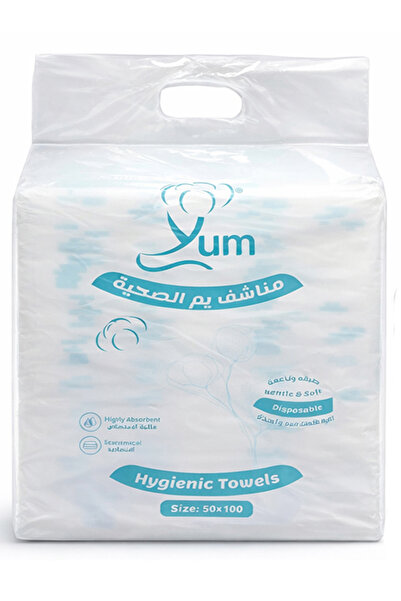 YUM مناشف يم للاستخدام الواحد مقاس 50 × 100