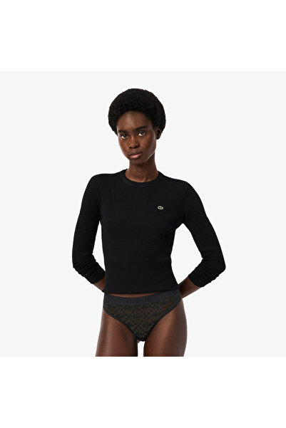 Lacoste Kadın Desenli Siyah Külot