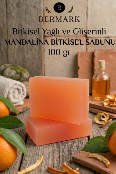 bermark صابون اليوسفي العشبي، مع الزيوت النباتية والجلسرين، نباتي 100 جرام