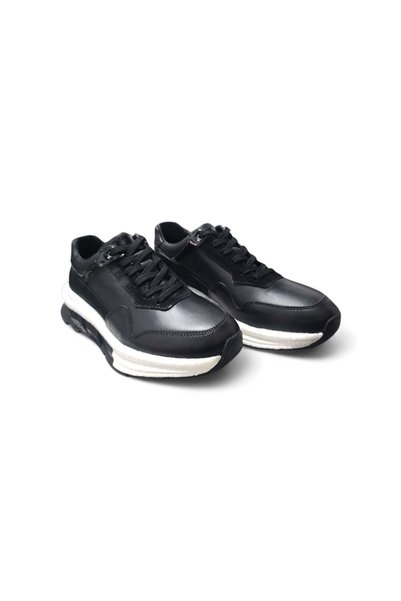MARCOMEN Men's Leather Casual Shoes 23379S1 - Black - 44