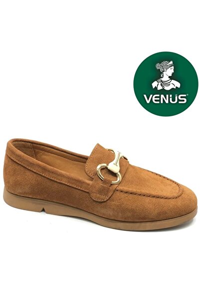 Venüs Mirilens Genuine Leather Orthopedic Oxford Women's Classic Shoes Taba