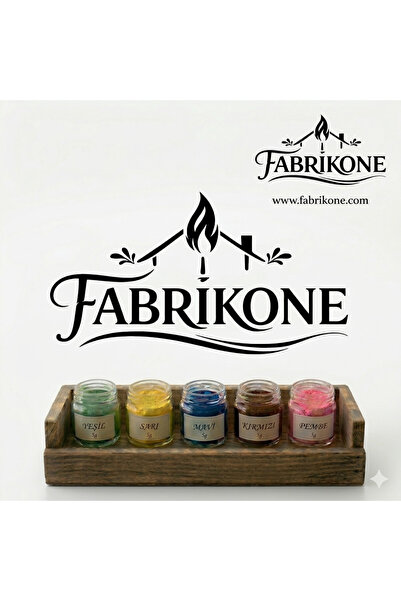 Fabrikone 5'li Toz Mum Boyası Seti - Hobi Seti (Yeşil,Sarı,Mavi,Kırmızı,Pembe)
