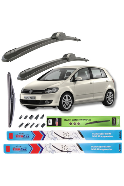 TEAMCAR Υαλοκαθαριστήρες Volkswagen Golf 6 Plus (2009-2014) Πλήρες σετ