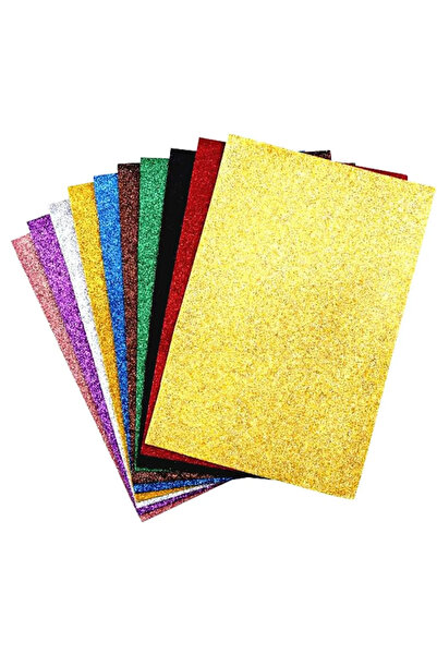 Südor 20x30 Cm 10 Renk Simli Yapışkanlı Eva