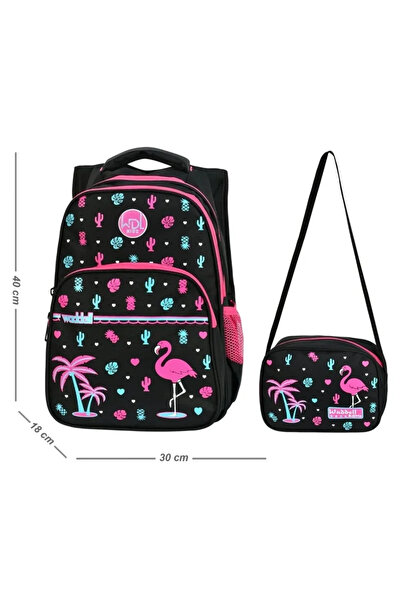 Waddell Flamingo Pattern Δημοτικό Σχολείο + Κουτί μεσημεριανού γεύματος 3001